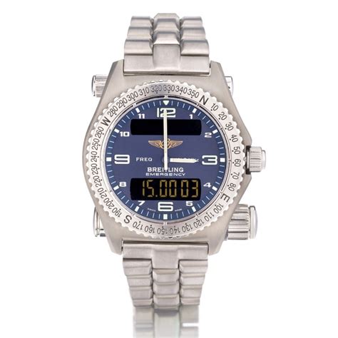 breitling emergency survival superquartz titanium watch|breitling titanium emergency watch.